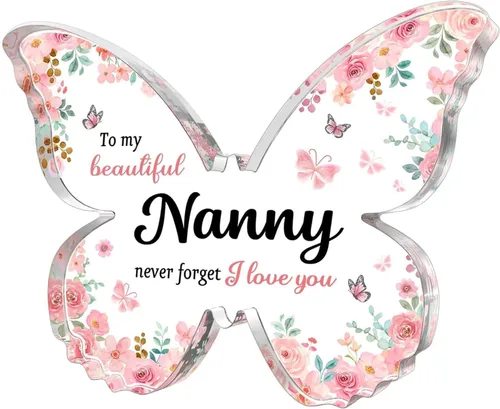 Miniatura 8 de GiftyTrove Regalos para tía, Placa de Acrílico en Forma de Mariposa de 5x3.8x0.5 Pulgadas, Regalo para el Día de la Madre, San Valentín, Cumpleaños
