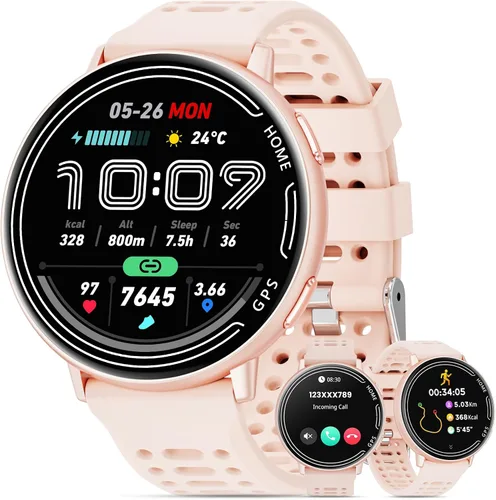 Reloj inteligente para hombres y mujeres con GPS integrado, más de 100 modos deportivos con pantalla HD de 1.39 pulgadas, respuesta/hacer llamadas