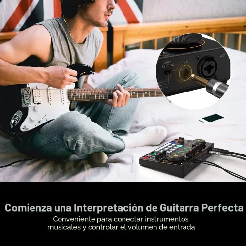 Miniatura 4 de MAONO MaonoCaster - Interfaz de audio, mezclador de podcast de 10 canales con preamplificador Pro, alimentación fantasma de 48 V, Bluetooth, 11
