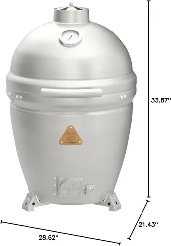 Miniatura 7 de Blaze Parrilla Kamado de aluminio fundido de 20 pulgadas Cuerpo de aluminio fundido de 1 ″ de servicio pesado Rejillas hexagonales de acero