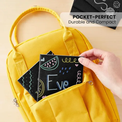 Miniatura 4 de Cuadernos pequeños a rayas a granel, cubierta de papel kraft negro, paquete de 48 mini diarios de composición de 4.25 x 5.5 pulgadas para niños