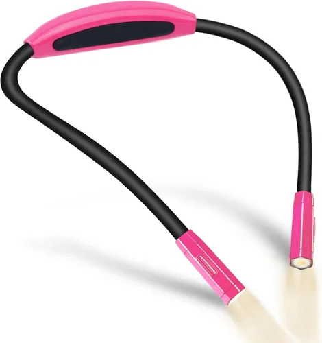 Vekkia Luz ligera de lectura para el cuello, 3 colores, 9 brillo. Recargable, manos libres, portátil. para lectura de cama, tejido, costura,