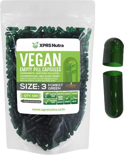 Miniatura 15 de XPRS Nutra Cápsulas Vacías Tamaño 3 - 100 Unidades Píldoras Veganas - Cápsulas de Píldoras Vacías Vegetarianas - Llenado de Cápsulas Vegetales DIY