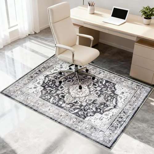 Miniatura 8 de Tapete para silla de oficina para piso de baldosas de madera dura, 36"x48" protector de alfombra antideslizante debajo del escritorio para tapete