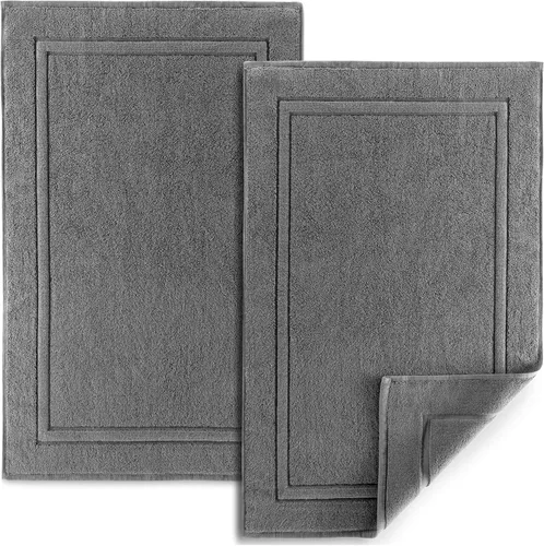 Miniatura 10 de ALIBI Juego de toallas de baño para piso, paquete de 2 toallas de algodón de lujo súper suaves y absorbentes, color champán, 24 x 17 pulgadas