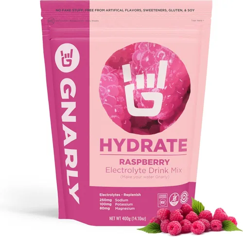 Miniatura 19 de Gnarly Nutrition Hydrate Electrolyte Powder – Mezcla de bebida hidratante para ejercicio de naranja piña – Certificado NSF Sport – Solución
