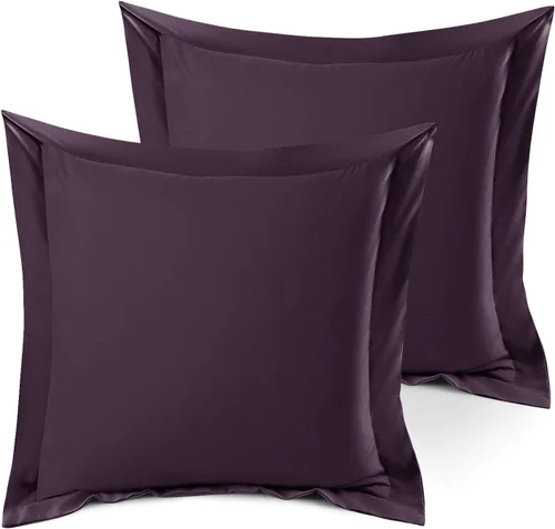 Miniatura 107 de Nestl Juego de 2 fundas tipo sham de almohada suaves - Fundas de almohada de microfibra de doble cepillado - Fundas de almohada de cama premium