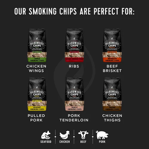 Miniatura 5 de Fire & Flavor Premium 100% Natural Hardwood Smoking Chips, Compatible with All Grills, Cherry