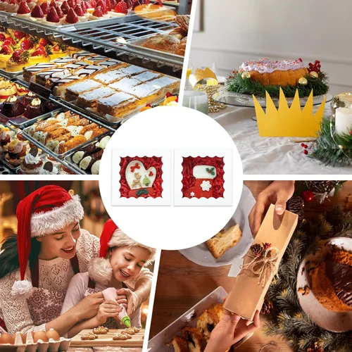 Miniatura 8 de XINHPKGG 50 cajas de galletas de 4 x 4 x 2.5 pulgadas, cajas de panadería con ventana, caja de postre para recuerdos de boda, fiesta, color blanco