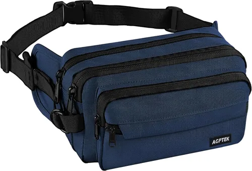 Miniatura 10 de AGPTEK Fanny Pack for Women Men, RFID Large Capacity Waist Wallet Bag, Adjustable & Waterproof Bum Belt Pouch for Travel, Running, Shopping, Hiking