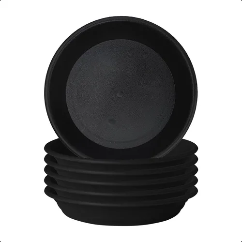 Miniatura 10 de 6 platillos de plástico para plantas de 5 pulgadas, tamaño individual, grueso y fuerte de 6, 8, 10, 12 pulgadas, bandeja de recogedor de agua