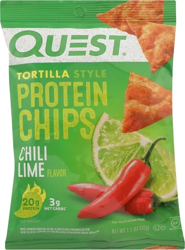 Miniatura 39 de Quest Tortilla Style - Paquete variado de chips de proteína, chile lima, queso nacho, tacos cargados, 12