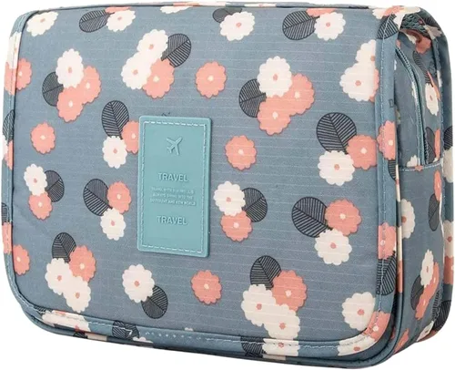 Miniatura 42 de L&FY Neceser portátil multifuncional para viaje, estuche de maquillaje y cosméticos, organizador de artículos de aseo, A-Negro