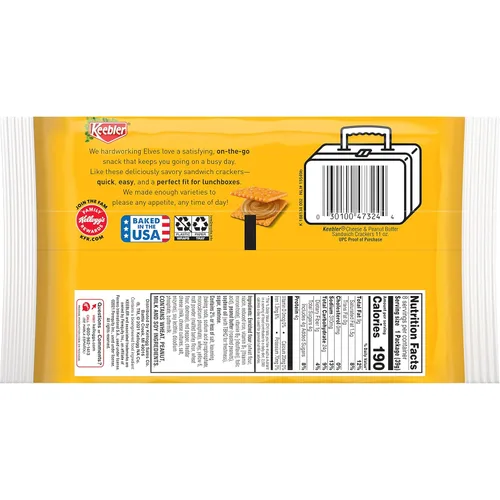 Miniatura 3 de Keebler Galletas sándwich de queso y mantequilla de maní, una sola porción, paquetes de 1.38 onzas, 8 unidades (paquete de 6)