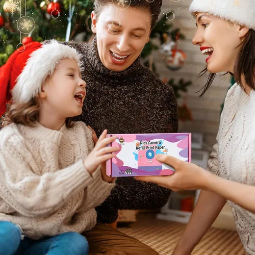 Miniatura 7 de 9 rollos de papel de repuesto para cámara instantánea para niños, impresión fotográfica, rollos de papel térmico de impresión instantánea para Blanco
