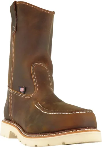 Miniatura 3 de Thorogood American Heritage - Botas Wellington con punta de seguridad de acero de 11 pulgadas para hombre, cuero de grano completo de primera