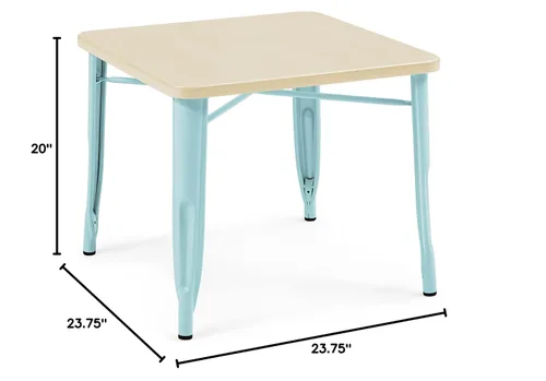 Miniatura 6 de Delta Children Mesa de juego infantil Bistro - Ideal para manualidades, hora de la merienda, educación en casa, tareas y más, Metal Aqua/Abedul