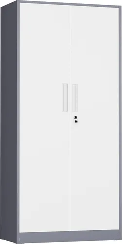 Miniatura 36 de INTERGREAT Armario de almacenamiento de metal con cerradura, gabinete de almacenamiento de metal con cerradura de 72 pulgadas de alto con puertas