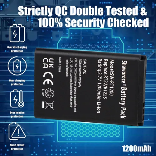 Miniatura 2 de 2 baterías de 1200 mAh compatibles con Retevis Radio RT22 RT22S RT15 RT19 WLN KD-C1 Walkie Talkie Li-ion Batería Recargable 3.7V con 3