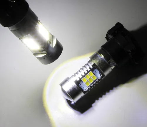 Miniatura 2 de iJDMTOY Bombillas LED de xenón blanco sin errores 21-SMD PY24W 5200s compatibles con luces direccionales delanteras BMW, compatibles con BMW E90/E92