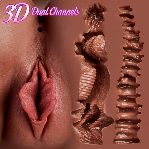 Miniatura 3 de Muñeca sexual de chocolate de 9 libras para hombres, coños de bolsillo, masturbador masculino, juguetes sexuales masculinos realistas para hombres