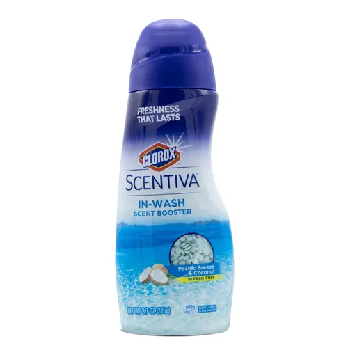 Clorox Scentiva - Ambientador de fragancia para ropa, toallas y ropa de cama, eliminador de olores, aroma fresco de larga duración, 9.7 onzas