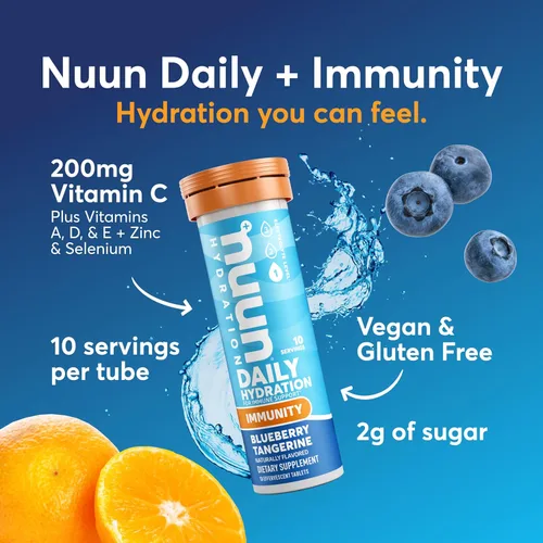 Miniatura 2 de Nuun Immunity: Pastillas para soporte del sistema inmunológico, electrolitos, antioxidantes, antiinflamatorios, tableta para preparación de bebida