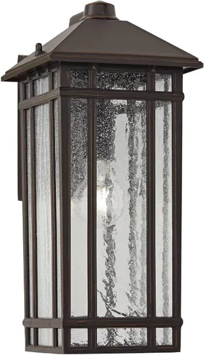 Miniatura 7 de Kathy Ireland Sierra Craftsman - Lámpara de pared rústica de 16 1/2 pulgadas de alto para exteriores, para porche, casa, exterior, faroles, juego