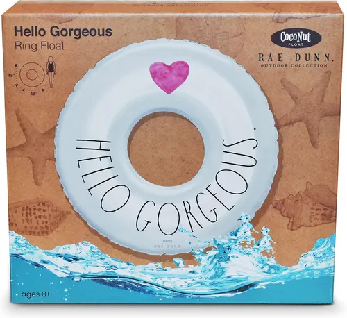 Miniatura 6 de Rae Dunn x CocoNut Flotador de anillo flotante, tamaño adulto, balsa inflable grande de 48 pulgadas y tubo interior de agua duradero, fácil