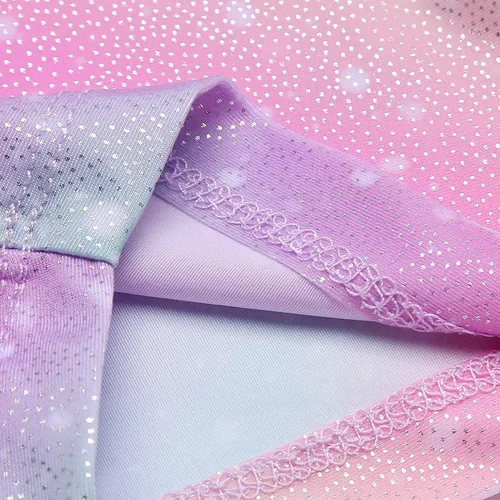 Miniatura 4 de Zaclotre Pantalones cortos de gimnasia para niños y niñas bailarina con brillo pantalones cortos de gimnasia atlética