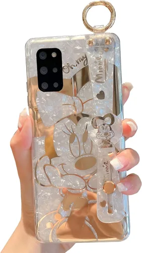 Miniatura 17 de Funda para Galaxy S20 con Banda de Muñeca y Soporte Ultra Delgada IMD Patrón de Animales Resistente a Golpes Funda con Soporte de Protección
