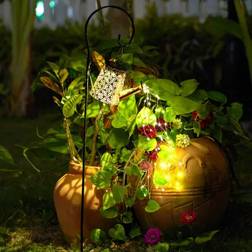 Miniatura 2 de Luces solares para regadera de jardín con luces en cascada, regalos de Navidad, regalos de jardinería de hadas para mamá, luces solares de Navidad
