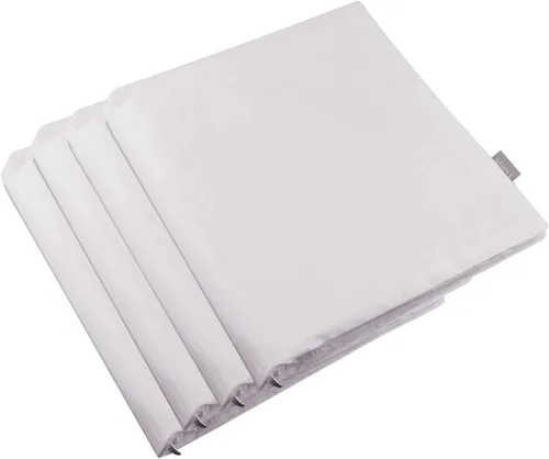 Miniatura 60 de Thmyo - Paquete de 4 fundas de almohada decorativas de 100 % algodón para lumbar, cómodas, sólidas, para Navidad/Halloween, fundas de cojín Blanco