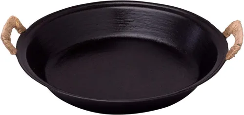 Miniatura 3 de ZSH Sartén redonda de hierro fundido con dos asas (12.6 in/12.6 pulgadas)