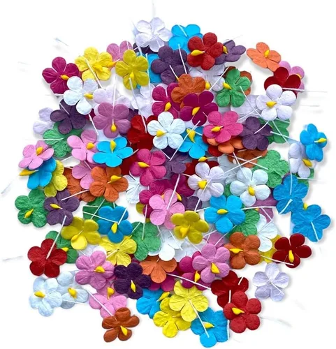 Miniatura 7 de 100 piezas de hojas de papel Mlberry, hojas de rosas, girasoles, hojas de hortensia, hojas de loto, álbumes de recortes, boda, manualidades