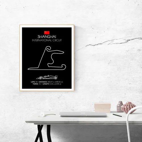 Miniatura 110 de Custom Car Posters Póster hecho a mano compatible con Autodromo Enzo e Dino Ferrari (Imola, Italia), póster de pista de carreras diseñado