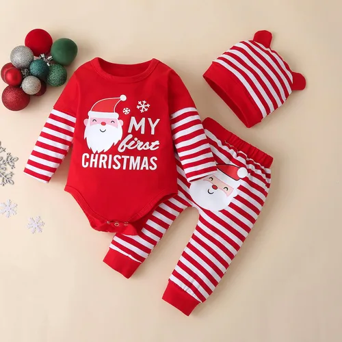 Miniatura 2 de VINUOKER Ropa de Navidad para bebé, conjuntos de ropa de Navidad para Año Nuevo, 3 piezas, conjuntos de ropa infantil