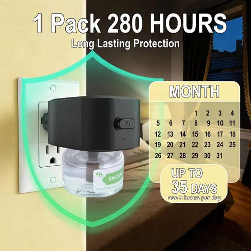 Miniatura 5 de Repelente de mosquitos para interiores y hogar, enchufe eléctrico, repelente de mosquitos para uso en interiores, repelente de mosquitos