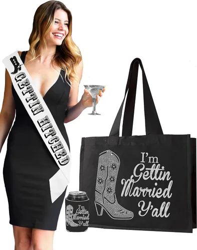 Miniatura 11 de Disco Cowgirl - Traje de despedida de soltera - Cowgirl Getting Hitched Bride Sash - Country Western Bridal Shower