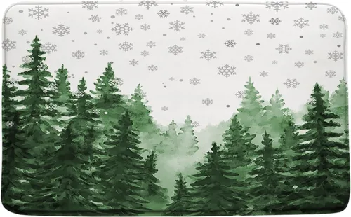 Miniatura 23 de GCTNBJL Juego de 3 alfombrillas de baño de Feliz Navidad, muñeco de nieve, copo de nieve, ramas, árbol, corazón, invierno, vacaciones, rústico