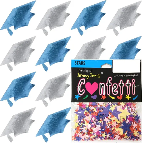 Miniatura 114 de Confetti Grad Cap Negro, Azul Marino Combo - 2 bolsas de media onza (1 oz)