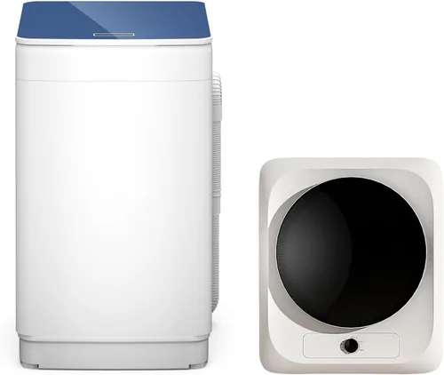 Miniatura 10 de Zynkez - Lavadora y secadora combinada de 18 libras y 10 libras, juego de lavandería portátil completamente automático con 7 programas de lavado, 5