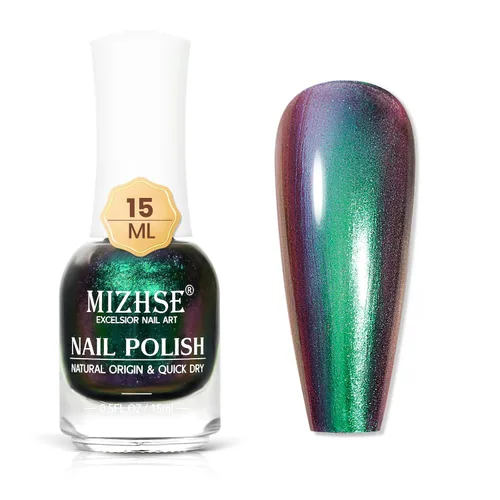 Miniatura 19 de MIZHSE Esmalte de uñas de secado rápido, esmalte de uñas blanco lechoso de secado al aire rápido, 15 ml de esmalte de uñas a base de agua regular