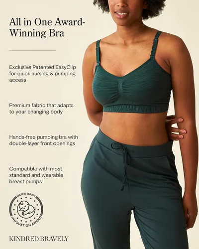 Miniatura 3 de Kindred Bravely Sublime Pumping Bra Hands Free, Adjustable Pumping & Nursing Bra with EasyClip for All Breast Pumps