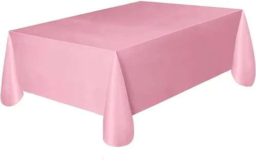 Miniatura 6 de Paquete de 4: manteles desechables de plástico / manteles de mesa, 54 x 108 pulgadas, rectangular, impermeable y desechable, ideal para fiestas