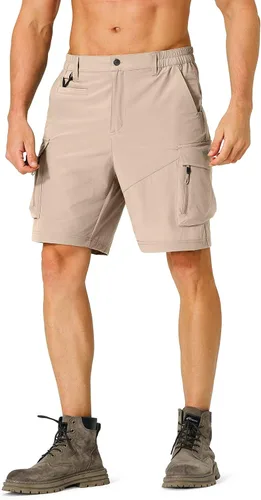 Miniatura 7 de Pantalones cortos de senderismo para hombre, de secado rápido, ligeros, con múltiples bolsillos, para pesca, campamento, golf