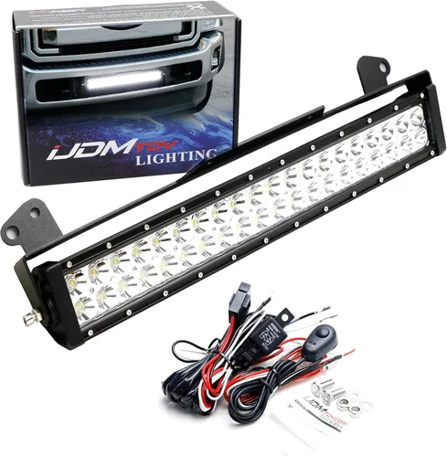 iJDMTOY Barra de luz LED de 20 pulgadas de rejilla inferior compatible con Ford F250 F350 Super Duty 2011-16, incluye (1) barra de luz LED de alta