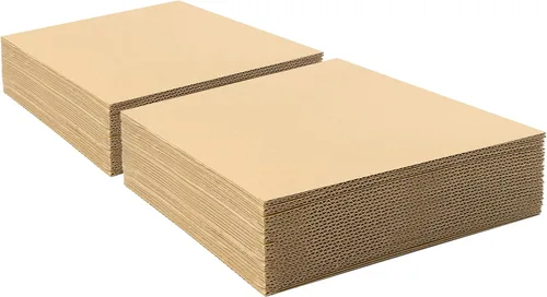 Miniatura 23 de Golden State Art, Paquete de 50 hojas de cartón corrugado de 5 x 7 pulgadas, almohadillas de cartón plano para embalaje, correo o manualidades
