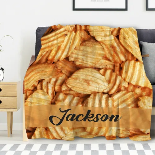 Miniatura 36 de Manta de Chips de Nachos para Otoño Invierno Primavera Todas las Estaciones Cálida Mullida 50x40 pulgadas para Pequeños Microfelpa Ligera Térmica