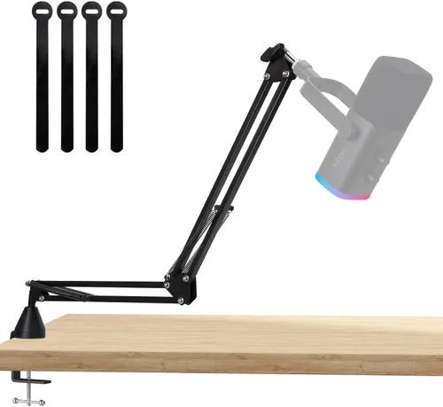 Miniatura 7 de SUNMON Brazo de Boom Blanco para Fifine AM8 - Brazo de Micrófono Compatible con Micrófono Fifine, Clip Adaptador de Tornillo de 3/8" a 5/8